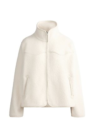 OYSHO, PIPING FAUX-SHEARLING JACKET - Veste polaire - ecru