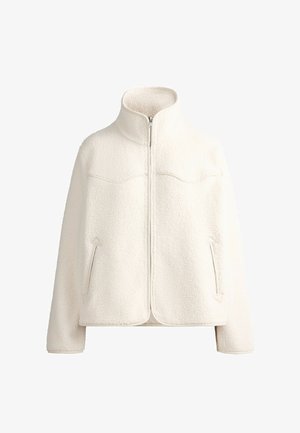 OYSHO, PIPING FAUX-SHEARLING JACKET - Veste polaire - ecru