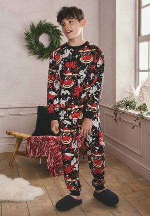 Next, REGULAR FIT - SINGLE JOGGER XMAS SET - Nachtwäsche Set - red/black