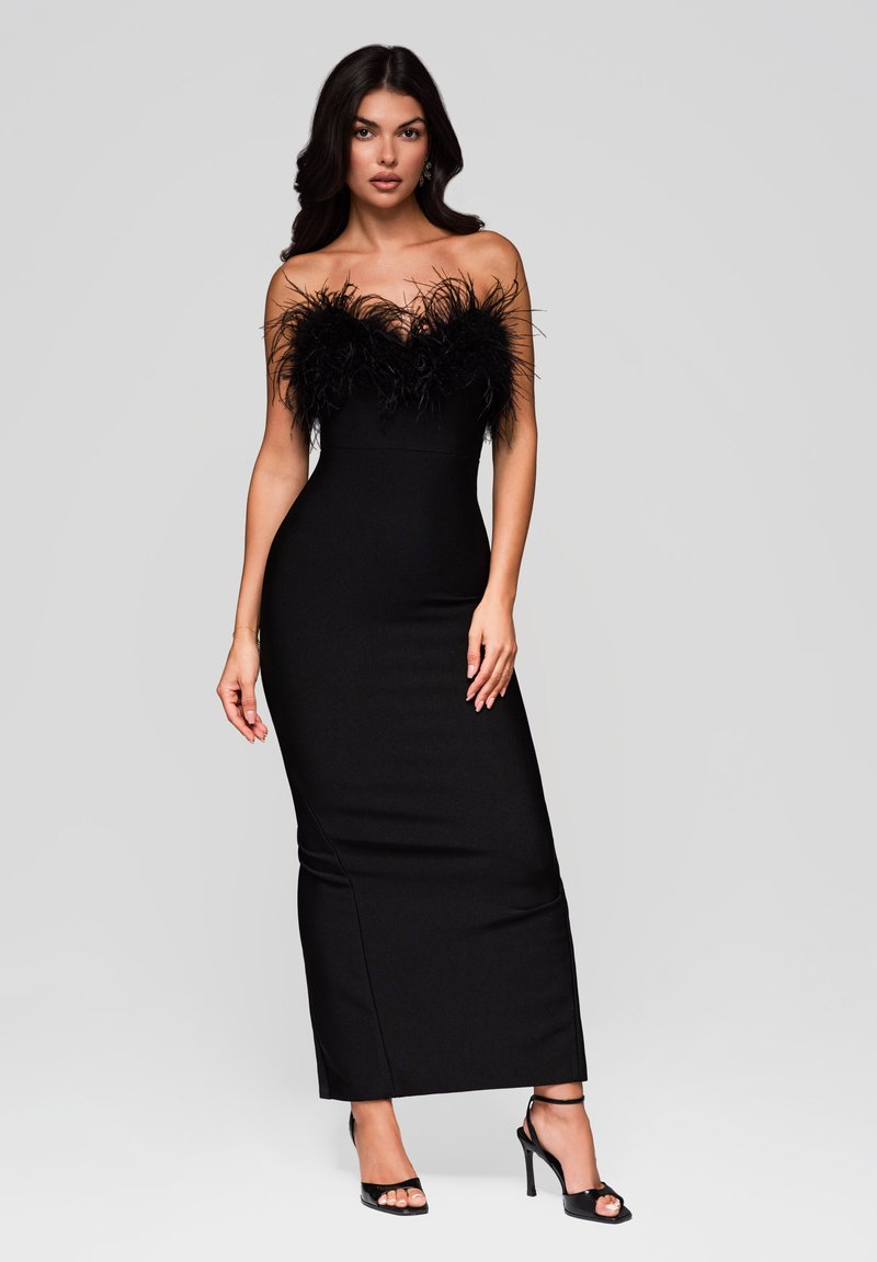 Robe Noire Bar III épaules Dénudées - Taille M, Polyester/élasthanne, Courte, Neuve Avec étiquette