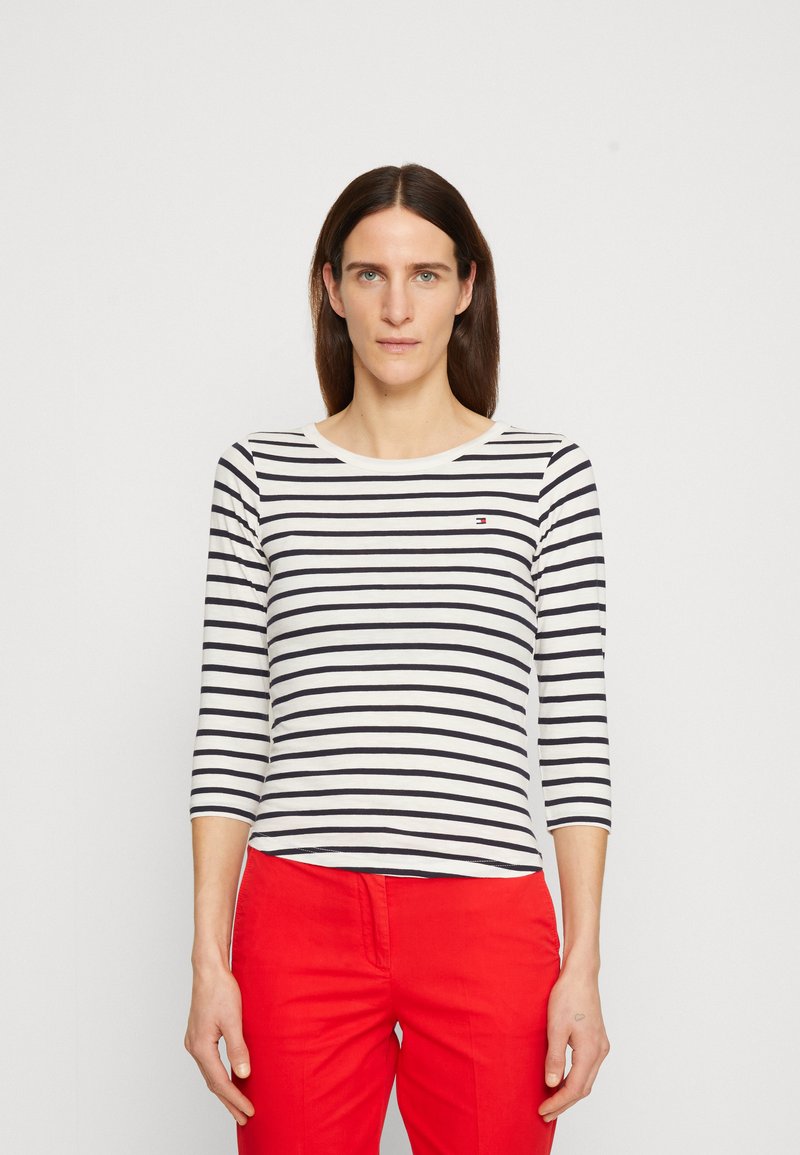 Tommy Hilfiger 1985 SLIM SLUB OPEN Tshirt à manches longues white