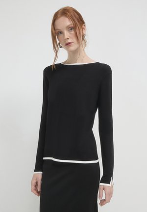 Calliope GIROCOLLO PROFILI CONTRASTO  - Maglione - nero