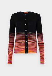 BUTTONED CARDIGAN - Kardigán - black/orange/fucsia/creamy