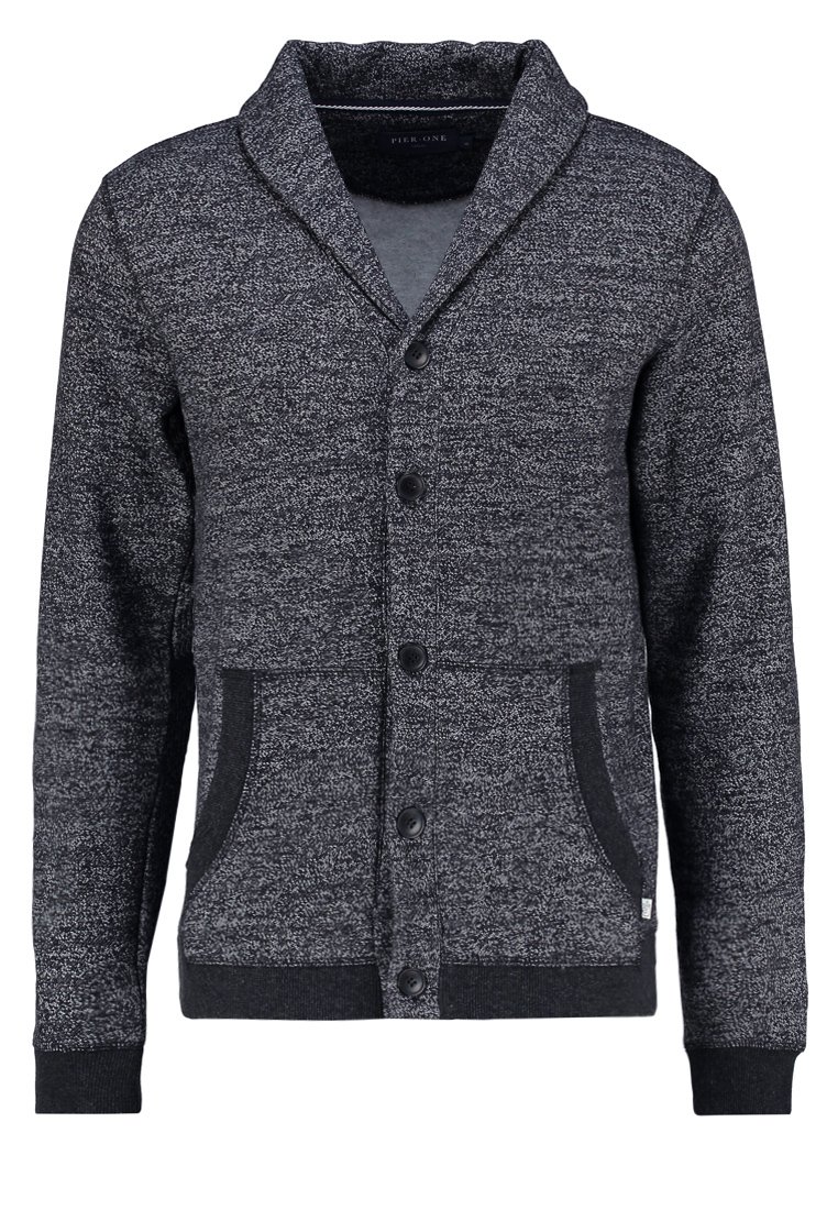 Pier One Sweater met rits donkergrijs gemêleerd