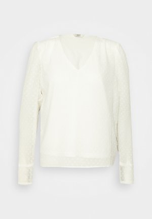 ONLY ONLLOTTE V NECK BLOUSE  - Μπλούζα με μακριά μανίκια - cloud dancer