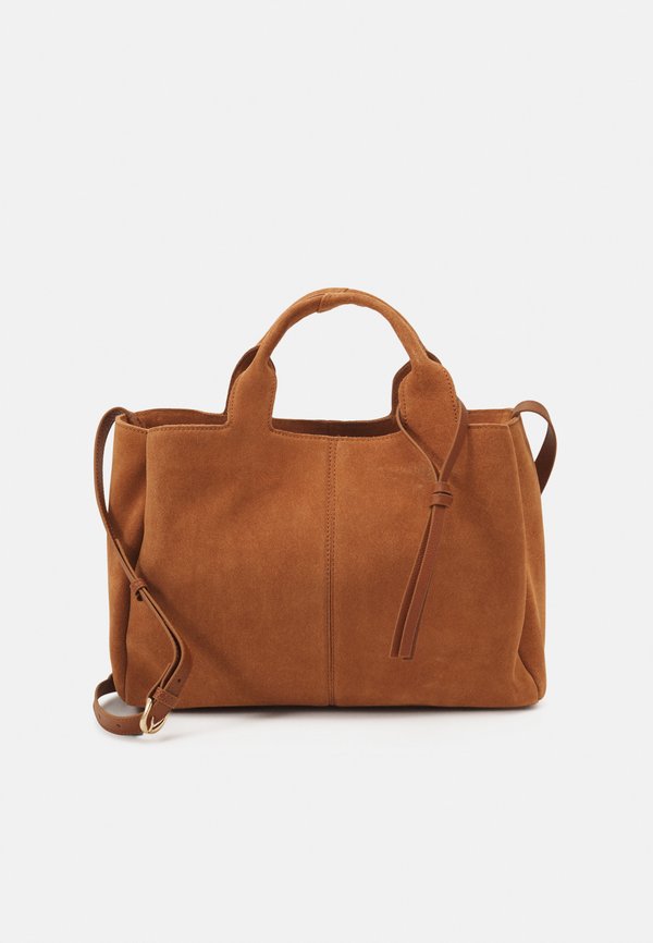 LEATHER - Handbag - cognac