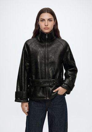 Topshop, TSTALIA BELTED COATED JACKET - Зимно яке - black