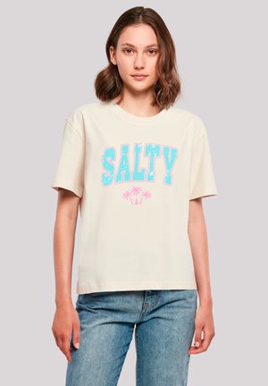BEACH SUMMER VACATION SALTY - Print T-shirt - whitesand