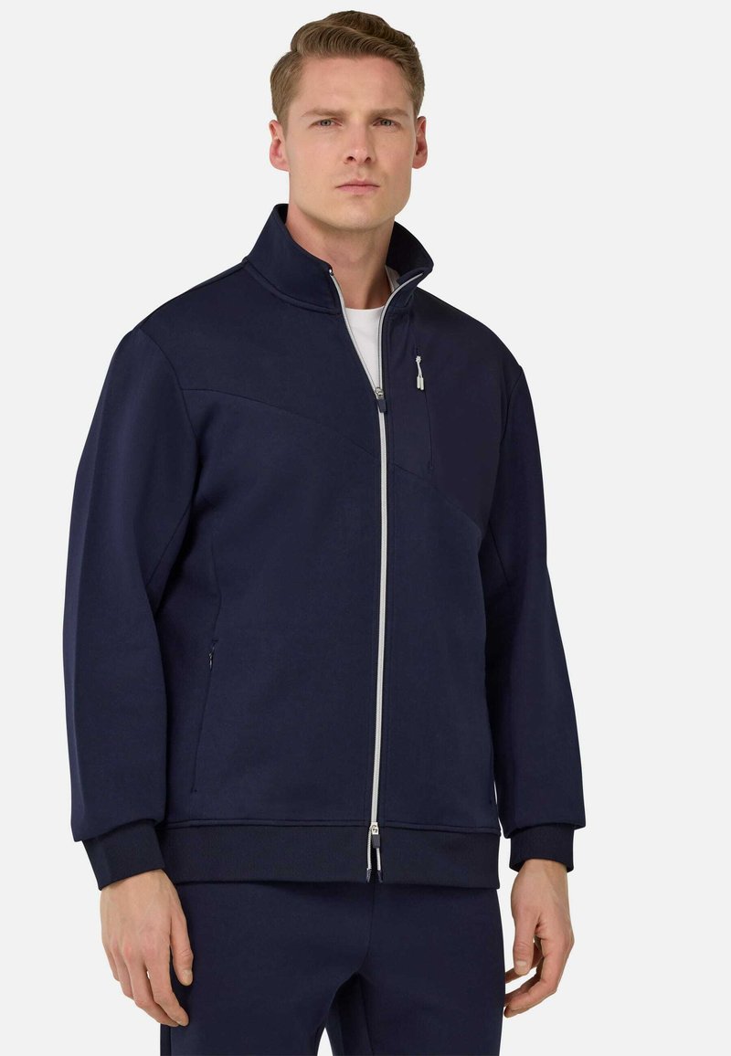 Boggi Milano Mikina so zipsom - navy blue