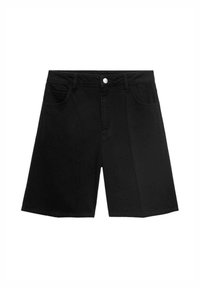 BERMUDA - Denim shorts - black denim