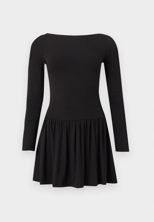 GAP Petite, DROPWAIST MINI DRESS - Dzsörzéruha - true black