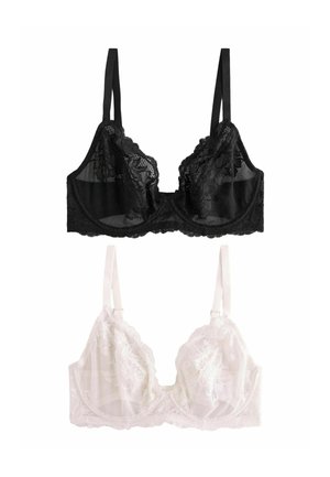 2 PACK - Underwired bra - black cream
