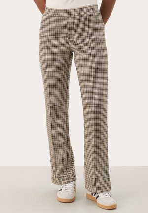PONTAS - Pantaloni - toasted coconut check