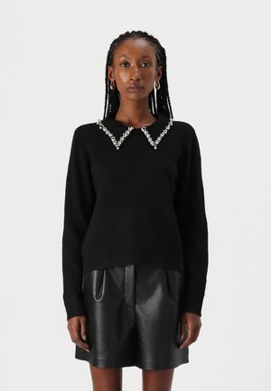 VIPEARL O NECK  - Stickad tröja - black