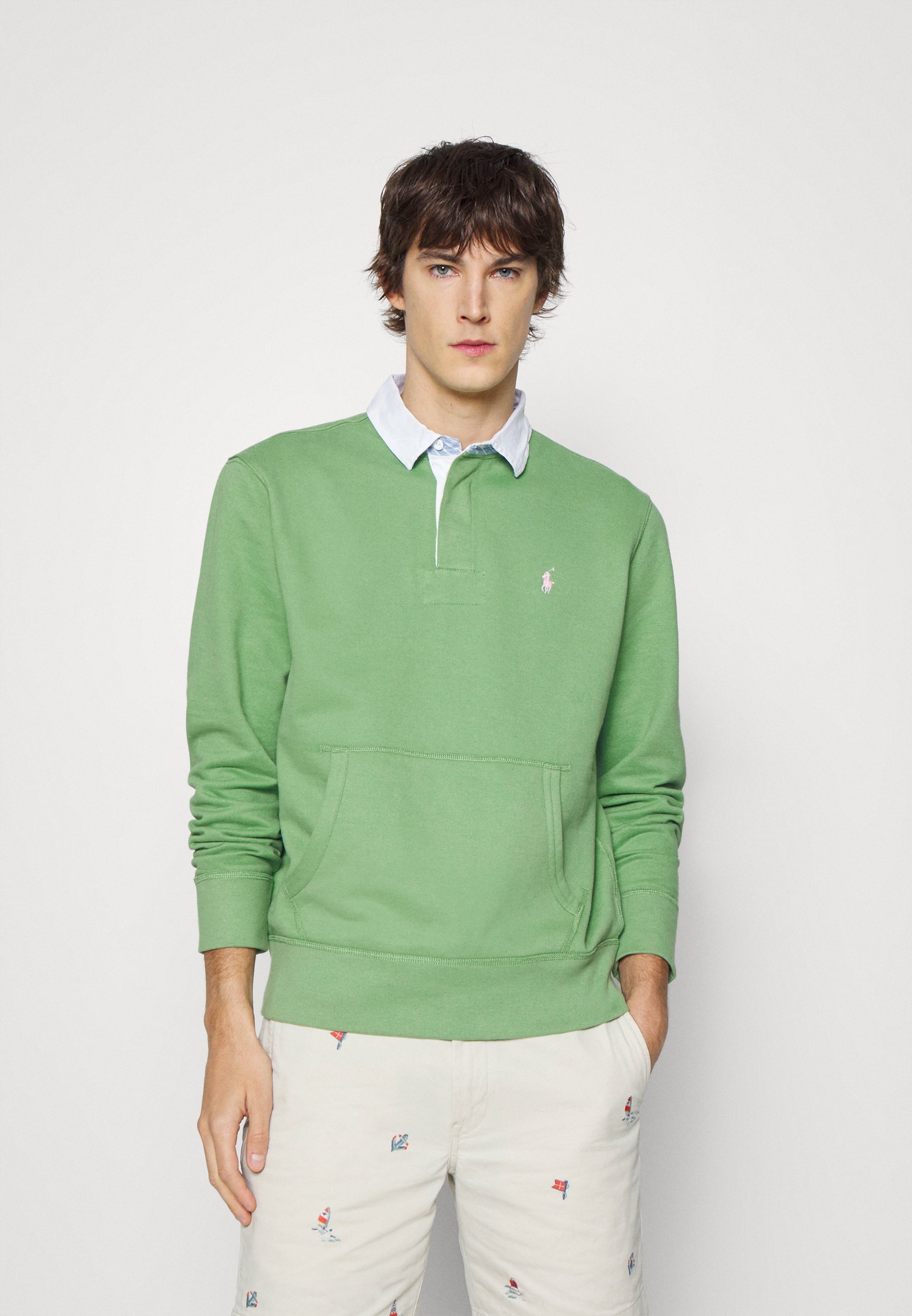 Polo Ralph Lauren RUGBY LONG SLEEVE - Sweatshirt - outback green/green -  