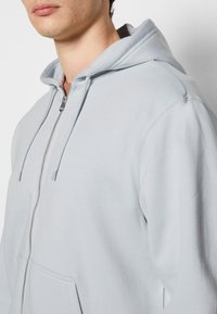 Weekday STANDARD ZIP HOODIE - Camisola com fecho - light green/blue