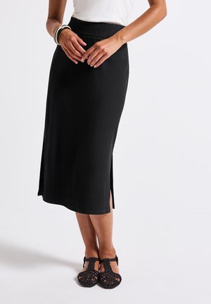 MIT STRUKTUR - Pencil skirt - schwarz