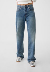 Stradivarius - Jeans baggy - dark blue denim Immagine in miniatura 1