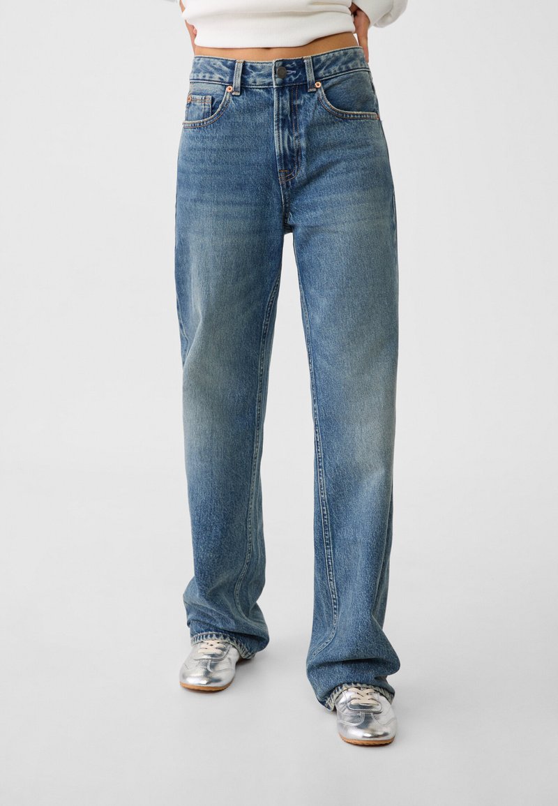 Stradivarius - Jeans baggy - dark blue denim, Ingrandire