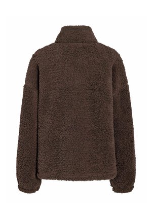 Noisy May, NMLUCA L/S CHECK SOFT FLEECE JRS - Veste polaire - chocolate brown