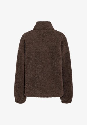 Noisy May, NMLUCA L/S CHECK SOFT FLEECE JRS - Veste polaire - chocolate brown