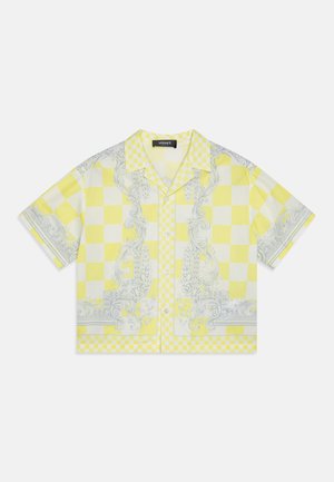 Versace FASHION SHOW CAPSULE INFORMAL SHIRT BAROCCO DAMIER - Hemd - pale yellow/bianco/silver