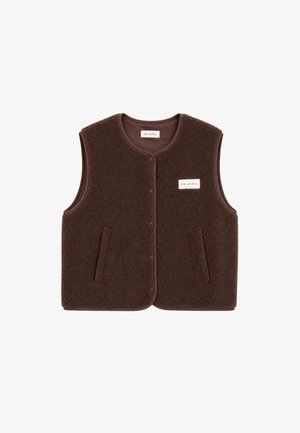OH APRIL, MAGNOLIA FLEECE VEST - Vest - dark brown
