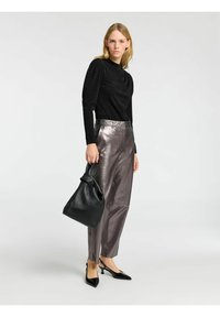 Selected Femme DRAPIERTES - Majica z dolgimi rokavi - black