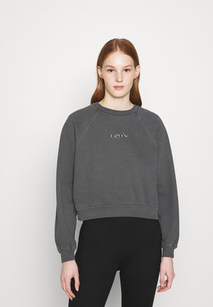 VINTAGE CREW - Sweater - mottled dark grey