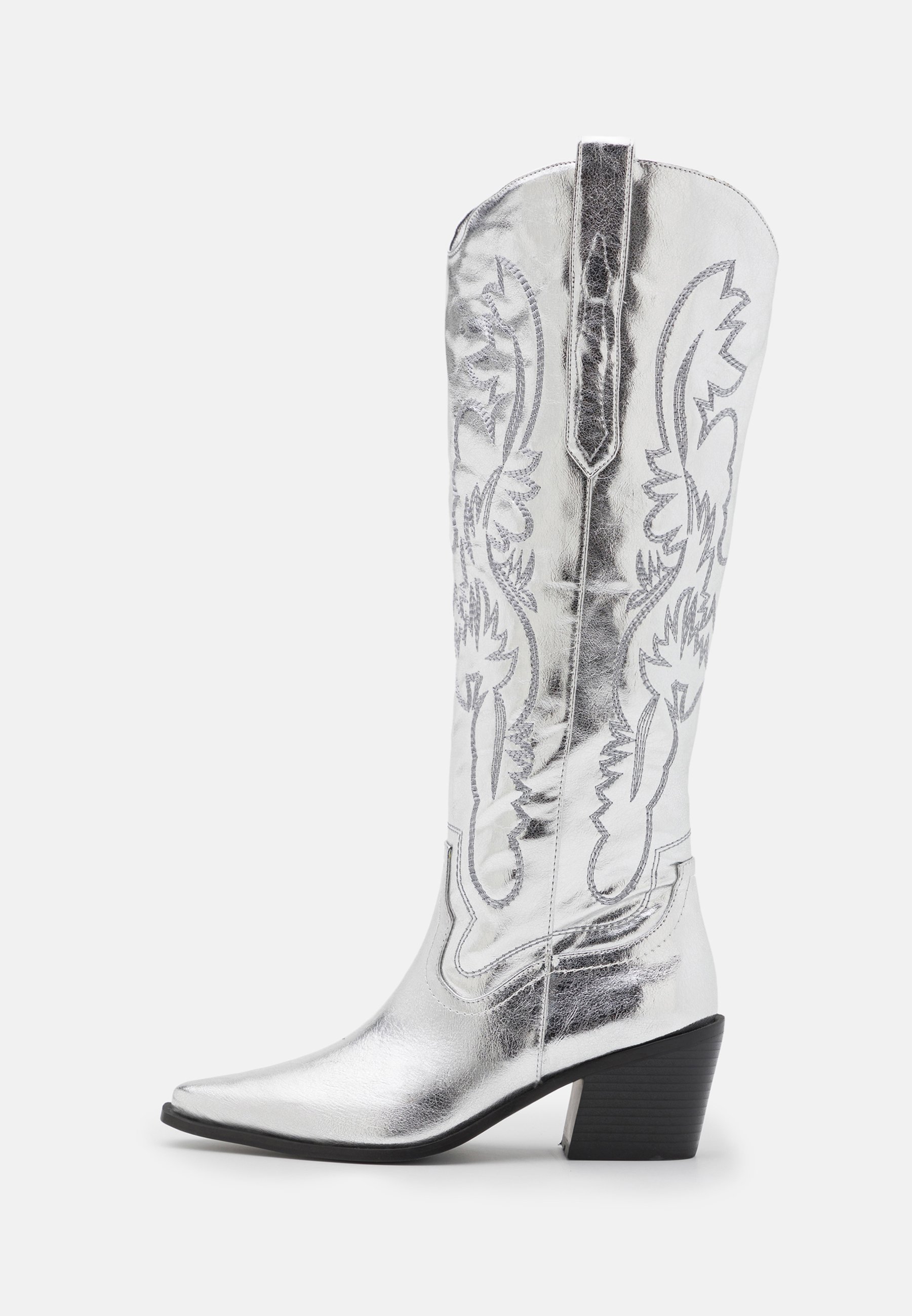 NA-KD Cowboy-/Bikerlaarzen - silver/zilverkleurig - Zalando.nl