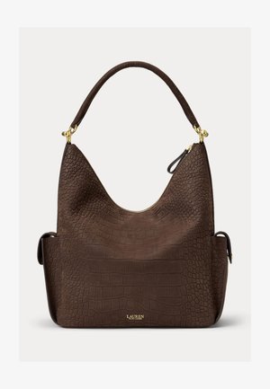 Lauren Ralph Lauren, CROC-EMBOSSED LARGE BLAIKE SHOULDER BAG - Kabelka - chestnut brown