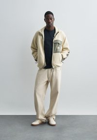 Maison Kitsuné CASUAL JACKET - Fleecetakki - ecru