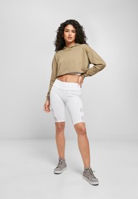Urban Classics LADIES OVERSIZED CROPPED HOODY - Džemperis su gobtuvu - khaki