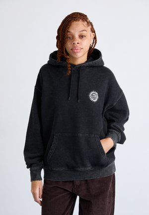 Santa Cruz ORNATE DOT HOOD - Sweatshirt - black acid wash