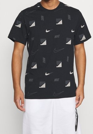 T-shirt med print - black