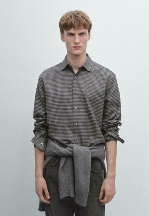 REGULAR FIT CHECK - Camicia - grey