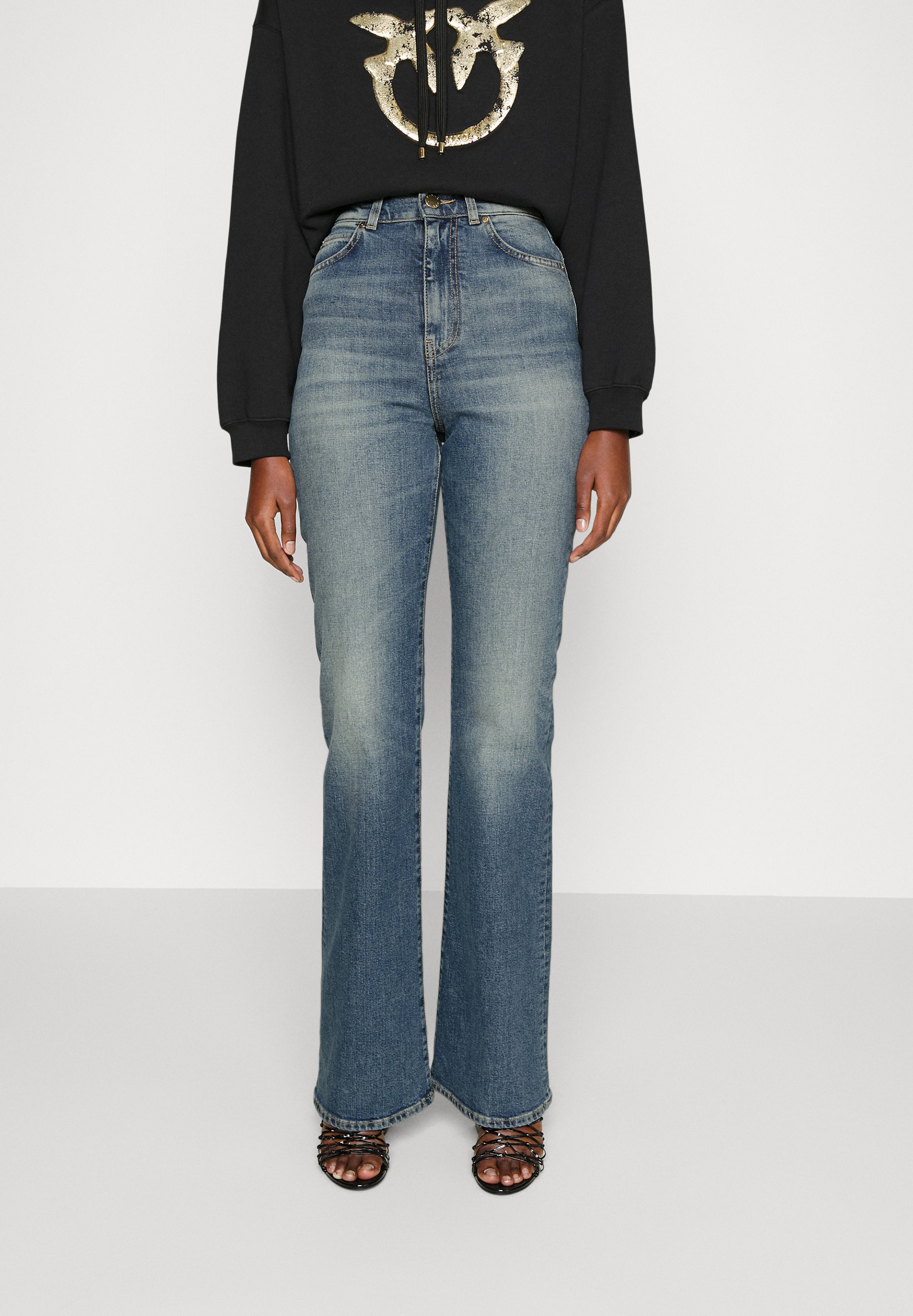 Pinko FELIX FLARE DENIM VINTAGE DIRT - Jeansy Bootcut