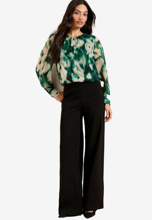 Love & Roses Bluse - green animal print