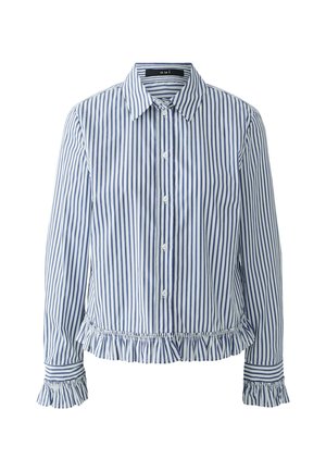 Oui, HEMDBLUSE - Button-down blouse - white blue
