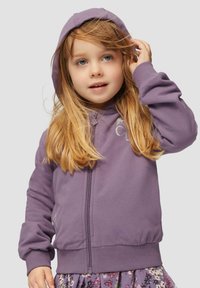 s.Oliver MIT GLITZERNDEN MOTIVEN - Sweatjacke - flieder