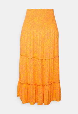 Vero Moda Petite VMJENNY SMOCK CALF SKIRT - A-lõikeline seelik - georgia peach melin
