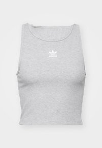 ESSENTIALS RIBBED - Top - medium grey heather