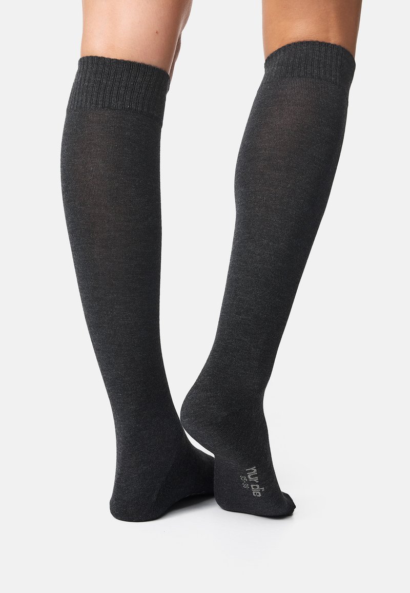 NUR DIE 8-PACK BAMBUS - Kniestrmpfe - anthrazitmelange/anthrazit - Zalando