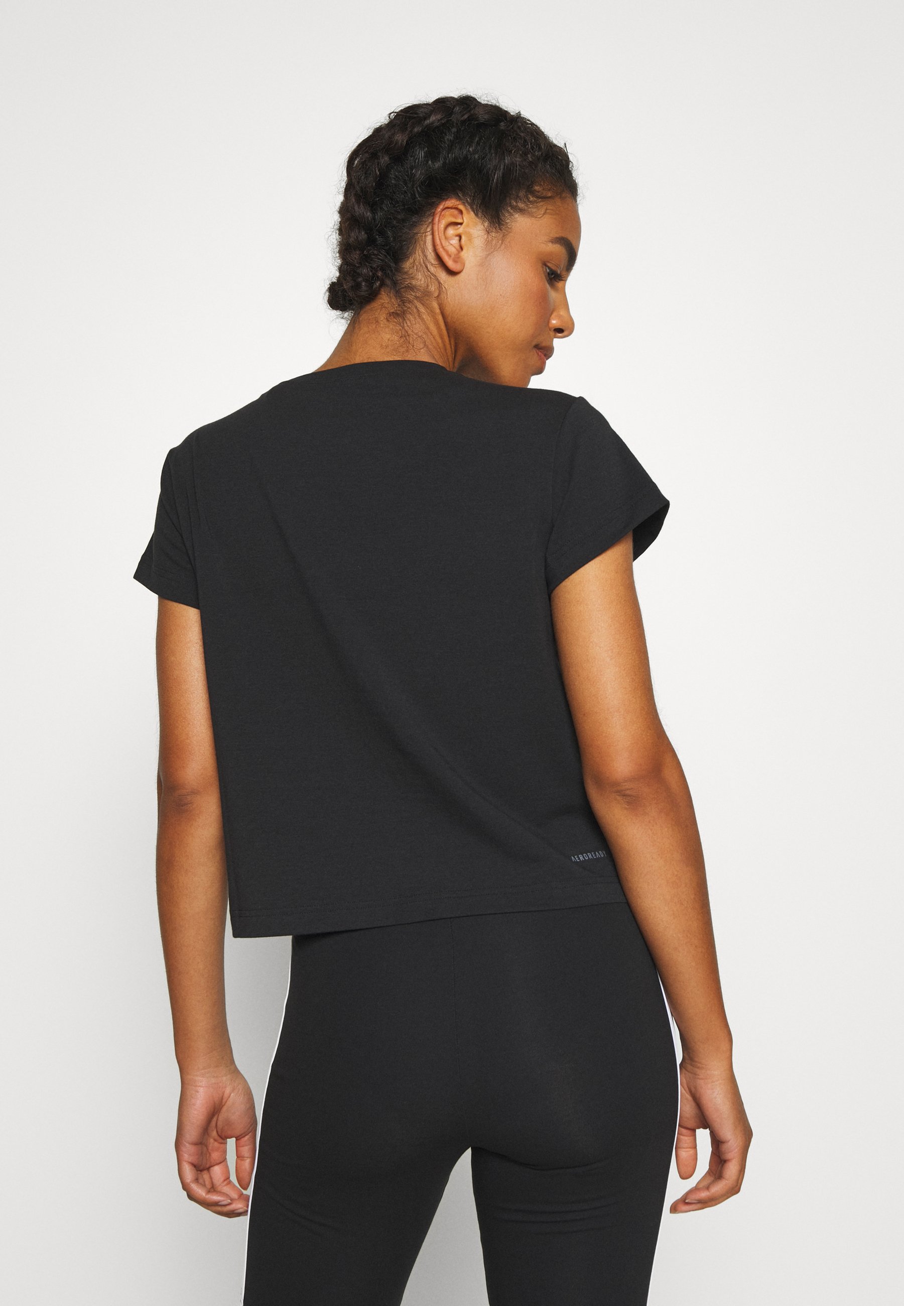 adidas Performance ADI VIBES TEE T Shirt print black adidas Performance ADI VIBES TEE T Shirt print black