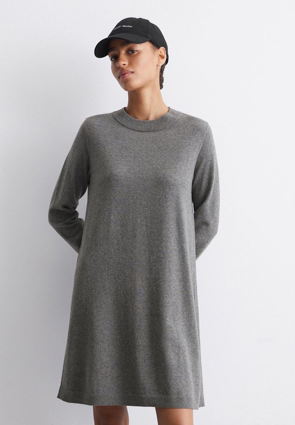 CREW NECK - Jumper dress - dark shadow melange