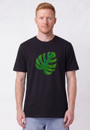 watapparel, MONSTERA 2.0 UNISEX - T-shirt imprimé - black