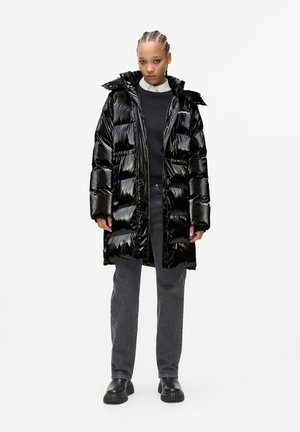 LONG PEARLIZED PUFFER - Talvemantel - black