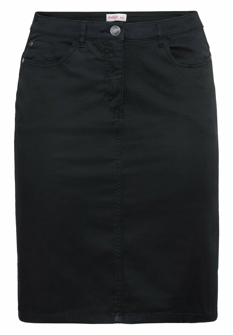 Sheego Jeansrock Schwarz Zalando De