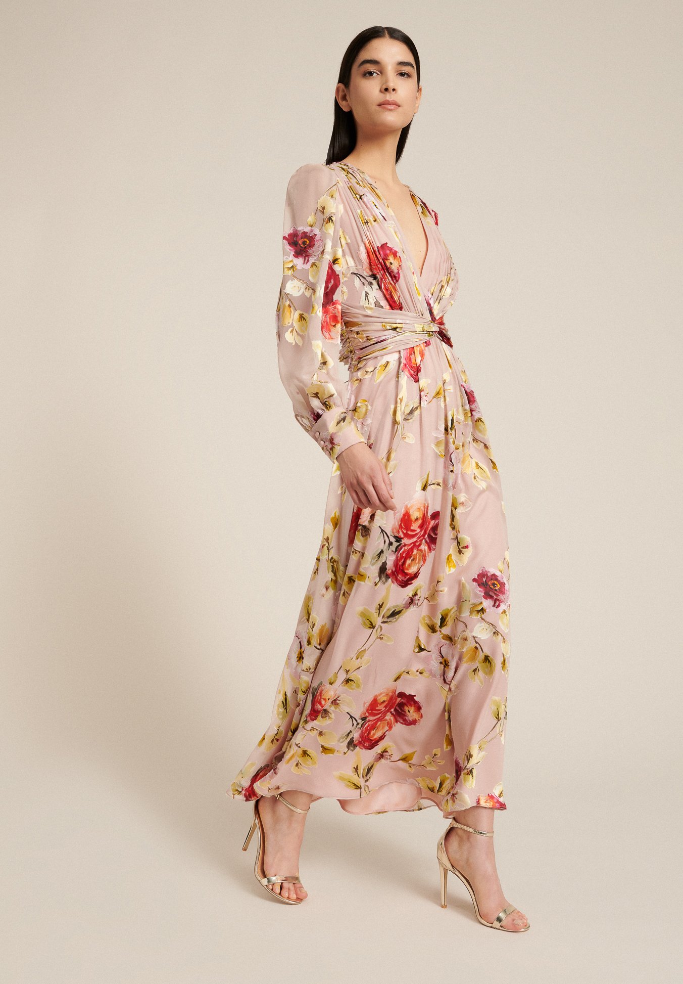 Luisa Spagnoli GELSI - Vestito lungo - var rosa/corallo/rosa - Zalando.it