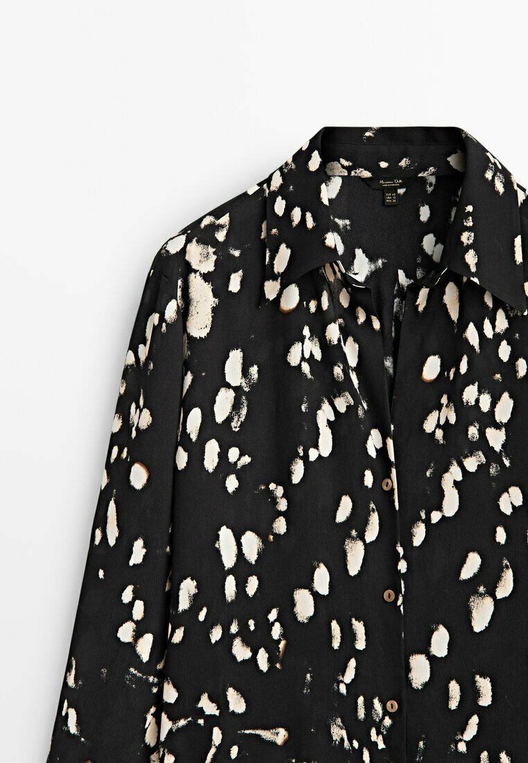 Damen Freizeitkleider | Massimo Dutti PRINTED SHIRT DRESS Blusenkleid black/schwarz - GN84934 Damen Freizeitkleider | Massimo Dutti PRINTED SHIRT DRESS Blusenkleid black/schwarz - GN84934